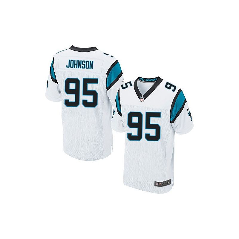 Cheap Charles Johnson Panthers Jersey #95 White From China Elite
