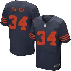 Cheap Walter Payton Bears Jersey #34 Blue Orange Number From China Elite