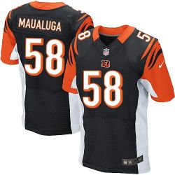 Cheap Rey Maualuga Bengals Jersey #58 Black From China Elite