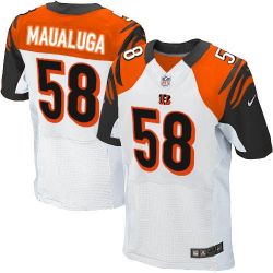 Cheap Rey Maualuga Bengals Jersey #58 White From China Elite