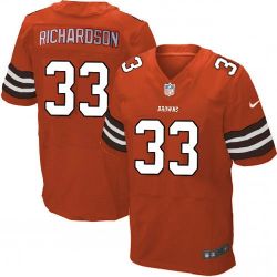 Cheap Trent Richardson Browns Jersey #33 Orange From China Elite