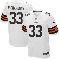 Cheap Trent Richardson Browns Jersey #33 White From China Elite