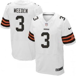 Cheap Brandon Weeden Browns Jersey #3 White From China Elite