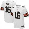 Cheap Josh Cribbs Browns Jersey #16 White From China Elite