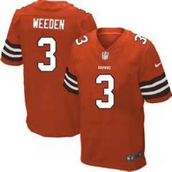 Cheap Brandon Weeden Browns Jersey #3 Orange From China Elite