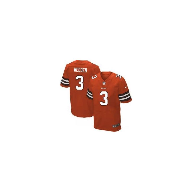 Cheap Brandon Weeden Browns Jersey #3 Orange From China Elite
