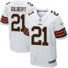 Cheap Justin Gilbert Browns Jersey From China #21 White Elite