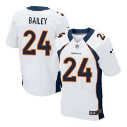 Cheap Champ Bailey Broncos Jersey #24 White From China Elite