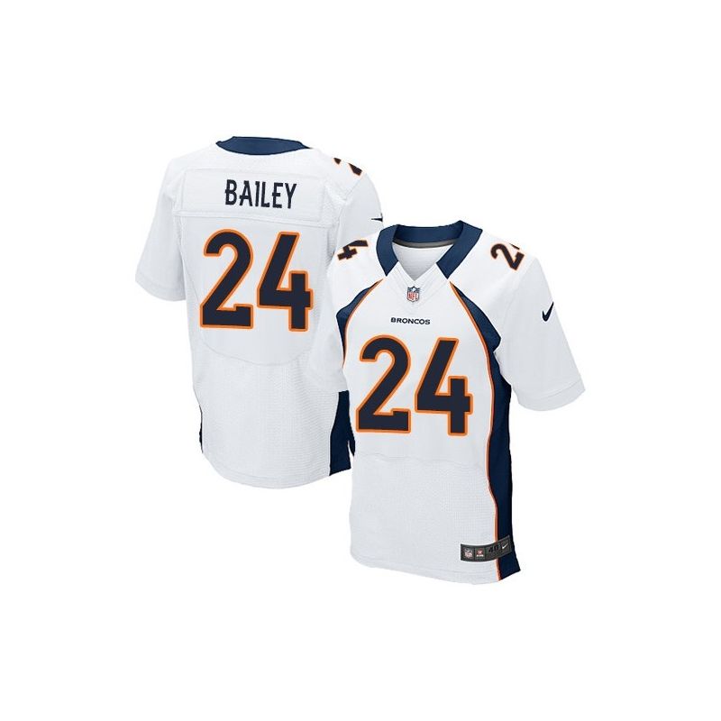 Cheap Champ Bailey Broncos Jersey #24 White From China Elite