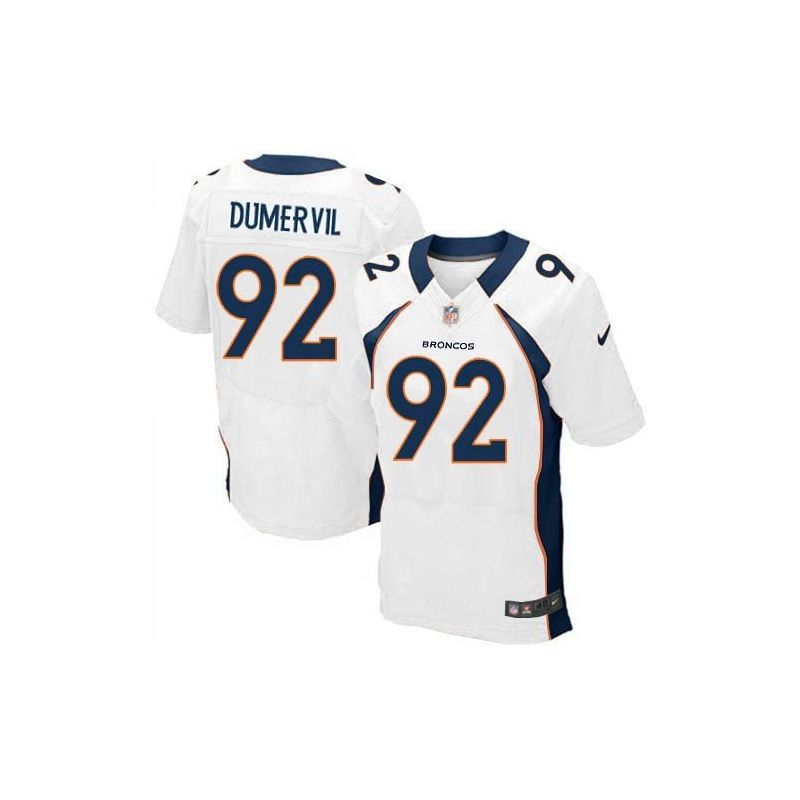 Cheap Elvis Dumervil Broncos Jersey #92 White From China Elite