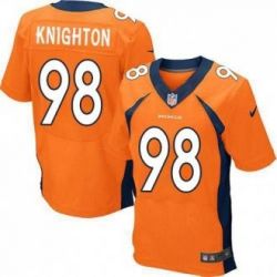 Cheap Terrance Knighton Broncos Jersey From China #98 Orange Elite