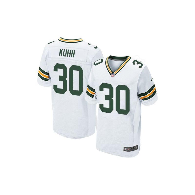 Cheap John Kuhn Packers Jersey #30 White From China Elite