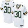 Cheap John Kuhn Packers Jersey #30 White From China Elite