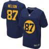 Cheap Jordy Nelson Packers Jersey #87 Blue From China Elite