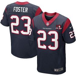 Cheap Arian Foster Texans Jersey #23 Blue 10 Anniversary From China Elite