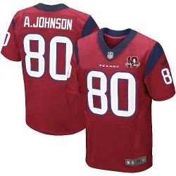 Cheap Andre Johnson Texans Jersey #80 Red 10 Anniversary From China Elite