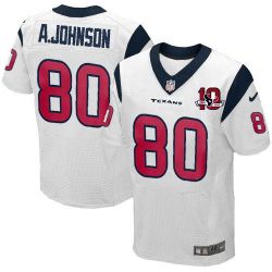 Cheap Andre Johnson Texans Jersey #80 White 10 Anniversary From China Elite