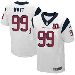 Cheap JJ Watt Texans Jersey #99 White 10 Anniversary From China Elite