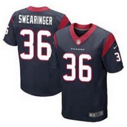 Cheap DJ Swearinger Texans Jersey From China #36 Blue Elite