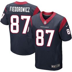 Cheap CJ Fiedorowicz Texans Jersey From China #87 Blue Elite