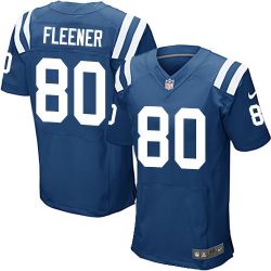 Cheap Coby Fleener Colts Jersey #80 Blue From China Elite