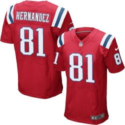 Cheap Aaron Hernandez Patriots Jersey #81 Red From China Elite