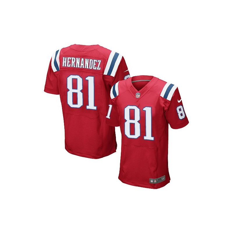 Cheap Aaron Hernandez Patriots Jersey #81 Red From China Elite