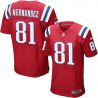 Cheap Aaron Hernandez Patriots Jersey #81 Red From China Elite