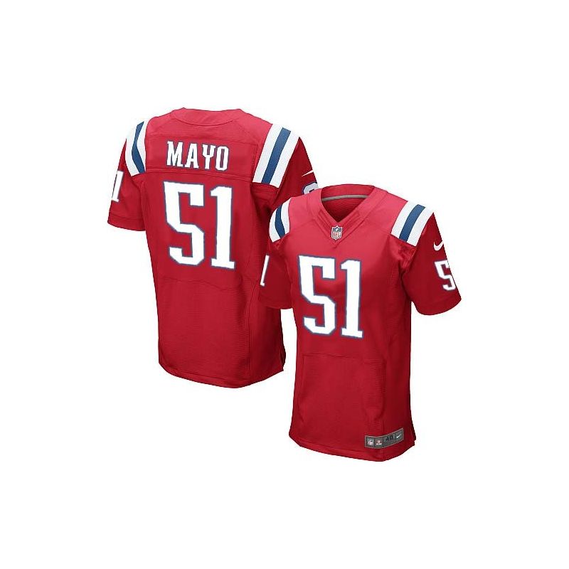 Cheap Jerod Mayo Patriots Jersey #51 Red From China Elite