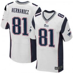 Cheap Aaron Hernandez Patriots Jersey #81 White From China Elite