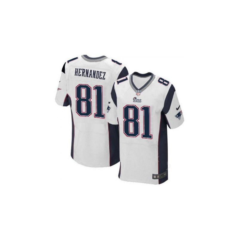 Cheap Aaron Hernandez Patriots Jersey #81 White From China Elite