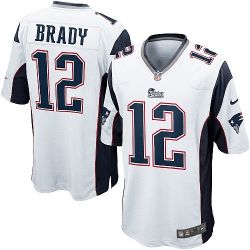 Cheap Tom Brady Patriots Jersey #12 White From China Game