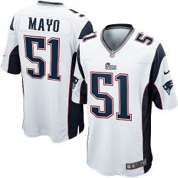 Cheap Jerod Mayo Patriots Jersey #51 White From China Game