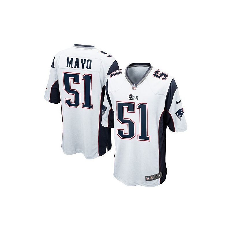 Cheap Jerod Mayo Patriots Jersey #51 White From China Game Cheap Jerod Mayo Patriots Jersey #51 White From China Game