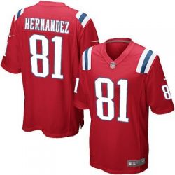 Cheap Aaron Hernandez Patriots Jersey #81 Red From China Limited