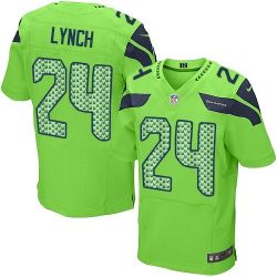 Cheap Marshawn Lynch Seahawks Jersey From China #24 Green Elite