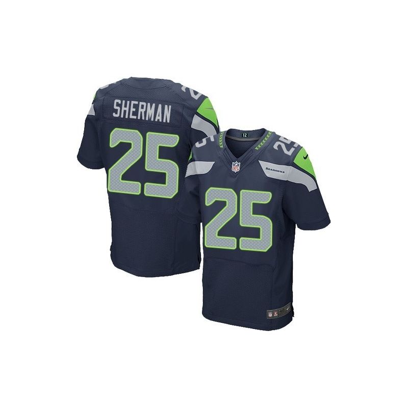 Cheap Richard Sherman Seahawks Jersey From China #25 Blue Elite