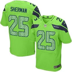 Cheap Richard Sherman Seahawks Jersey From China #25 Green Elite