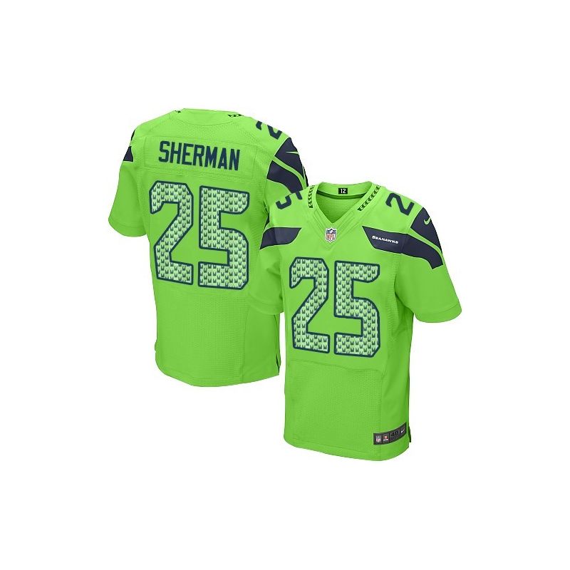 Cheap Richard Sherman Seahawks Jersey From China #25 Green Elite