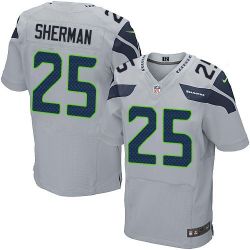 Cheap Richard Sherman Seahawks Jersey From China #25 Grey Elite