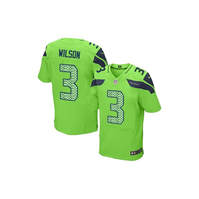 Cheap Russell Wilson Seahawks Jersey From China #3 Green Elite