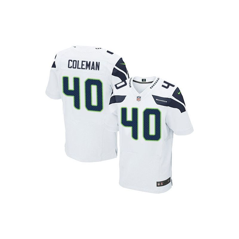 Cheap Derrick Colerman Seahawks Jersey From China #40 White Elite