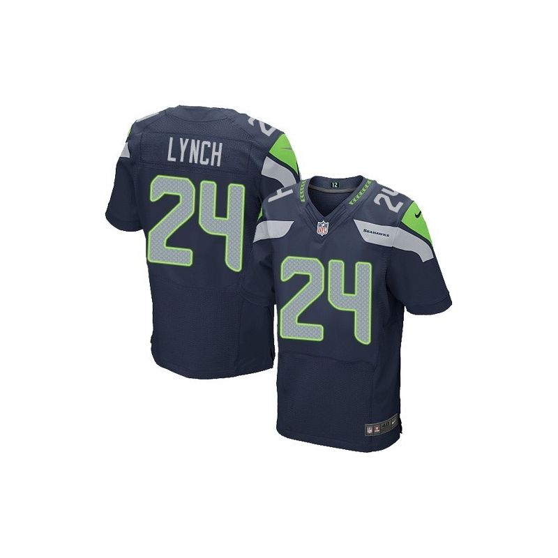 Cheap Marshawn Lynch Seahawks Jersey #24 Blue From China Elite