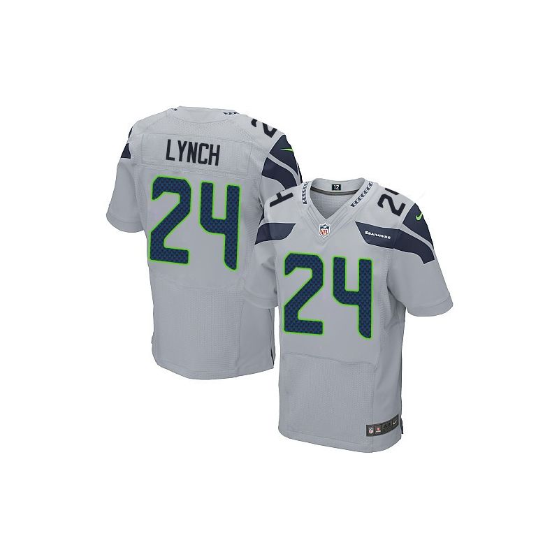 Cheap Marshawn Lynch Seahawks Jersey #24 Grey From China Elite