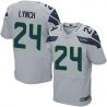 Cheap Marshawn Lynch Seahawks Jersey #24 Grey From China Elite