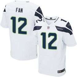 Cheap 12th Fan Seahawks Jersey #12 White From China Elite