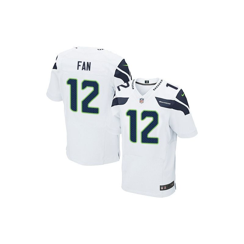 Cheap 12th Fan Seahawks Jersey #12 White From China Elite