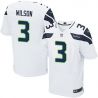 Cheap Russell Wilson Seahawks Jersey #3 White From China Elite