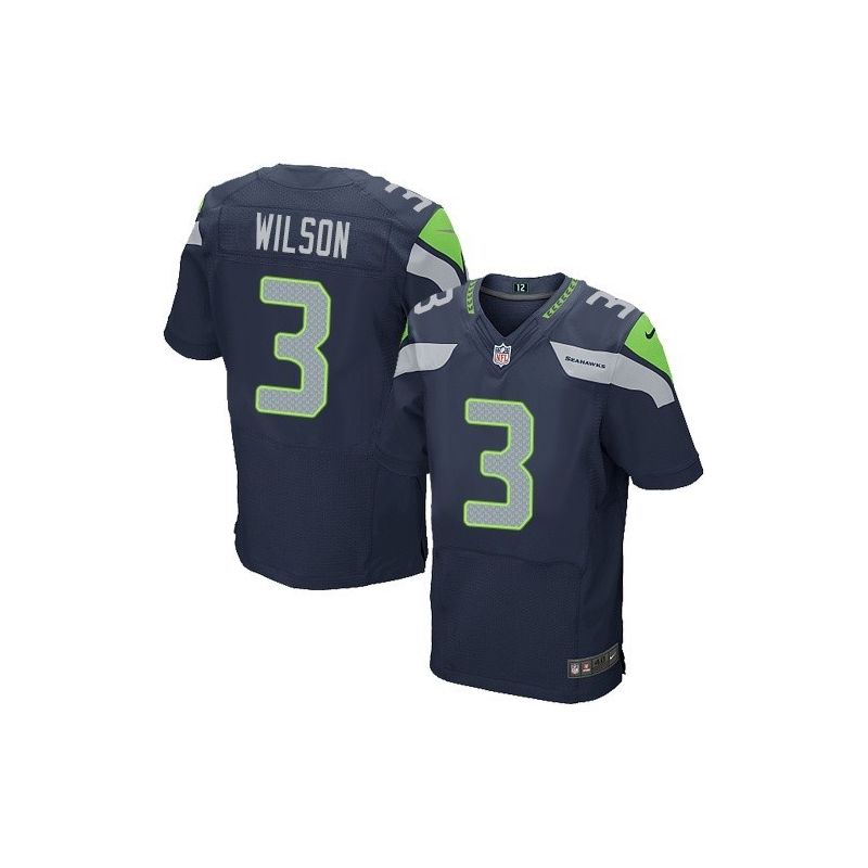 Cheap Russell Wilson Seahawks Jersey #3 Blue From China Elite