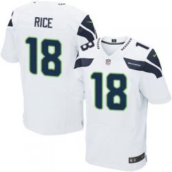 Cheap Sidney Rice Seahawks Jersey #18 White From China Elite